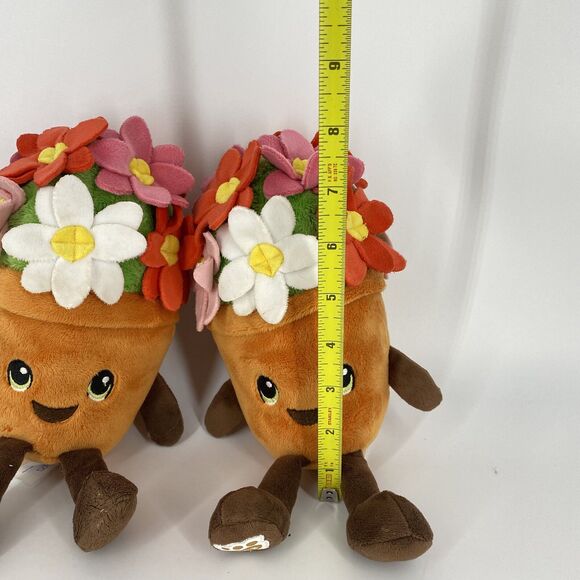Set Of 2 Build a Bear Buddies Happy Daisy Flower Pot  Plush Toy BABW  Small 9” - Picture 2 of 6